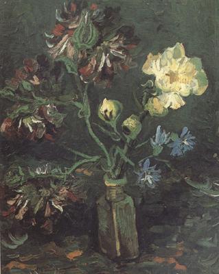 Vincent Van Gogh Vase with Myosotis and Peonies